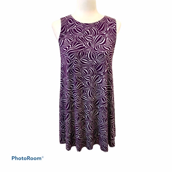 Hourglass Lilly Purple Grey Tank Swing Dress Sz S/M - Picture 1 of 5